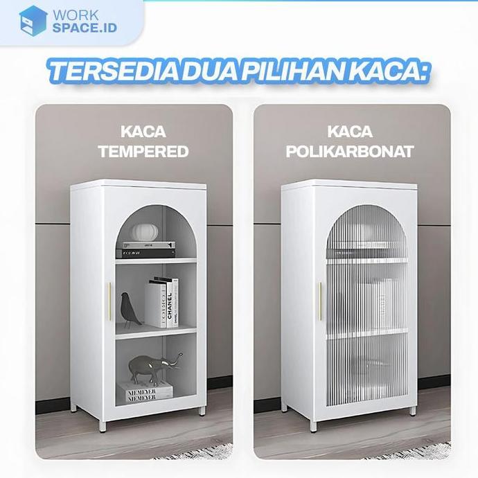 Daminahkelontong - Lemari Kaca Hias Ruang Tamu Aesthetic Lemari Bufet Pajangan Penyimpanan Mainan Ta