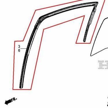 Karet Chanel Run Kaca Pintu Belakang HRV 2015-2021 Original