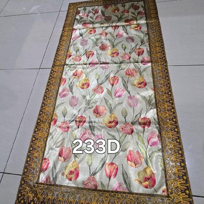 Monari Taplak Meja Tamu Renda Premium Ukuran 60x120cm Motif Bunga Elegan dan Mewah