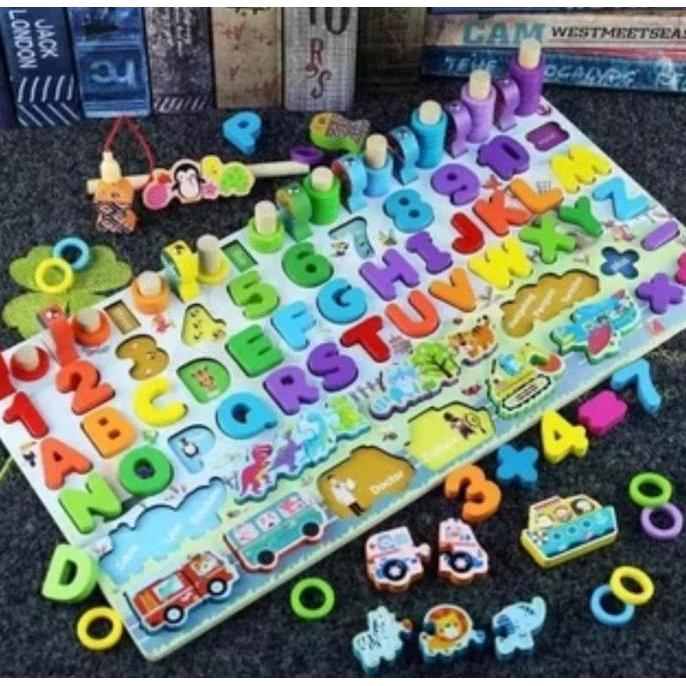 Zena_groupabadi - PUZZLE EDUKASI 7IN1 / PUZZLE MONTESSORI 7 IN 1 / PUZZLE BELAJAR BERHITUNG / PUZZLE
