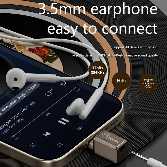 Yevaseni_ - Gehen Dc01 Adapter Dac Dongle Type C 32Bit/384Khz Hifi Audio Converter Support Call Orig