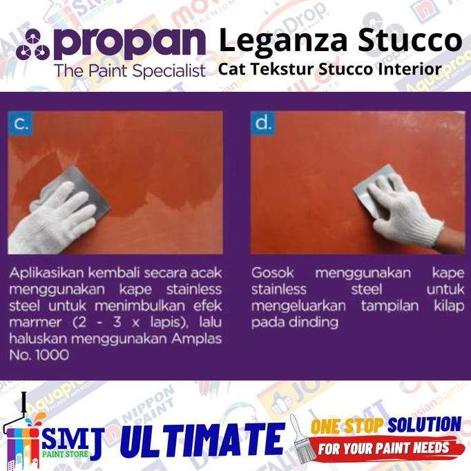 Daminahkelontong - Cat Tembok Tekstur Motif Marmer Interior Propan Leganza Stucco Stc-240 1Kg