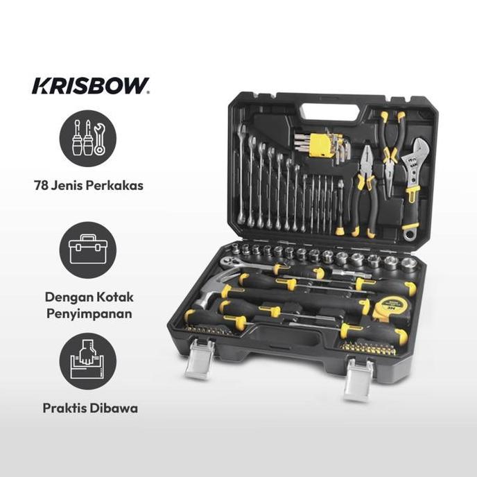 ToolKit 78 Box Set Tool Kit ORIGINAL Krisbow Kotak Perkakas Mekanik