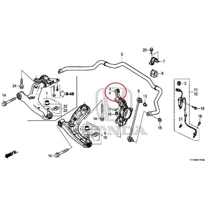 Knuckle Knuckel Roda Depan MOBILIO ABS 2014-2021 Original