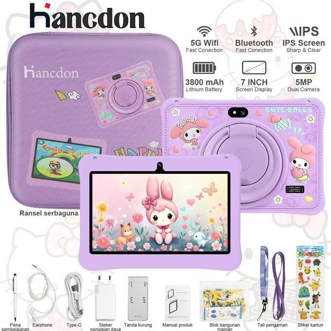 Zena_groupabadi - HancdonTablet Anak 7/10 inch tablet anak F06/Tablet Edukasi Anak F06 Dengan Kemasa