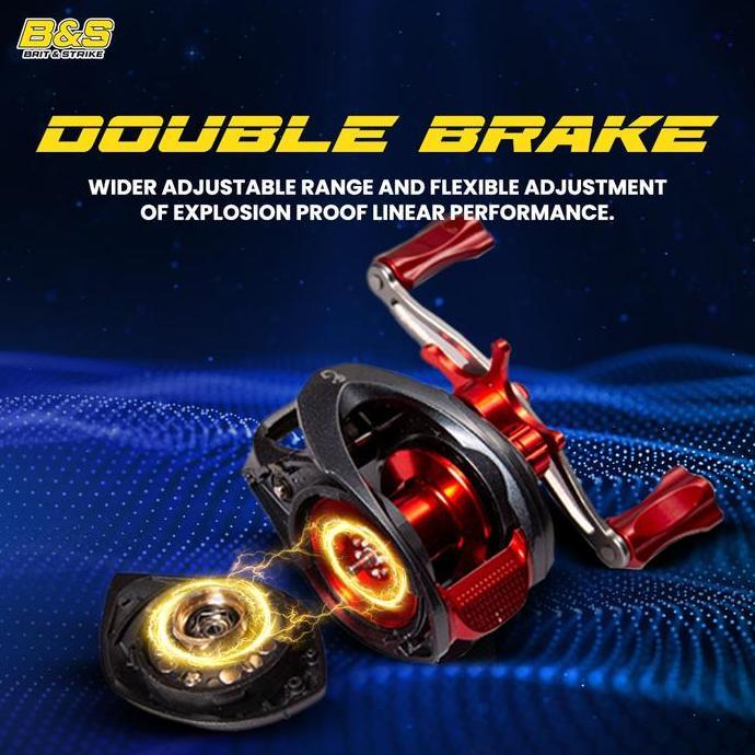 Lemoren reel BC handle kanan/kiri reel Baitcasting Max drag 8kg RP003