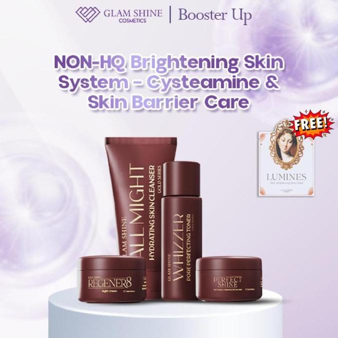 [SPECIAL LIVE SALE] Glamshine Non-HQ Brightening Skin System Cysteamine & Skin Barrier Care | Paket 