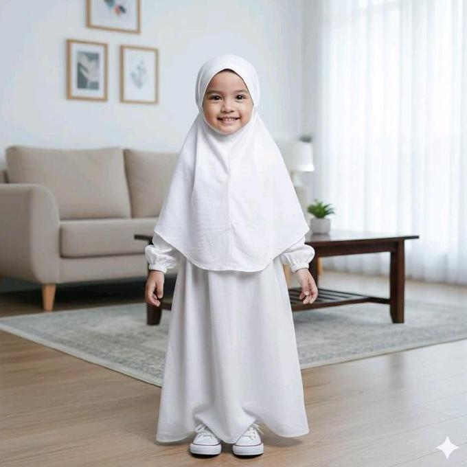 Baju Dress Gamis  Muslim Anak Nabila sar'i Set Hijab Crinkle Airflow Terlaris Murah Viral Usia 1-6 T