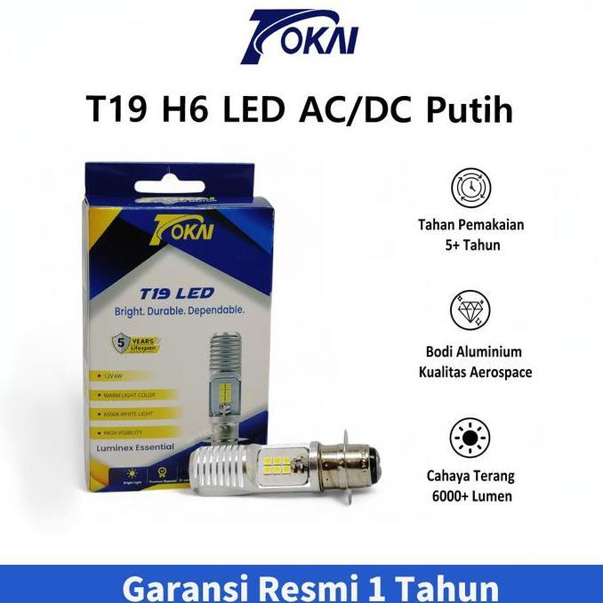 Xifa_nurabdilah - Lampu LED Depan T19 H6 H6 Motor Tokai Cahaya Putih 12V 6500K Terang