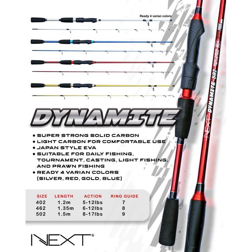 Joran Pancing Next Dynamite Solid Carbon - Sambung Dua