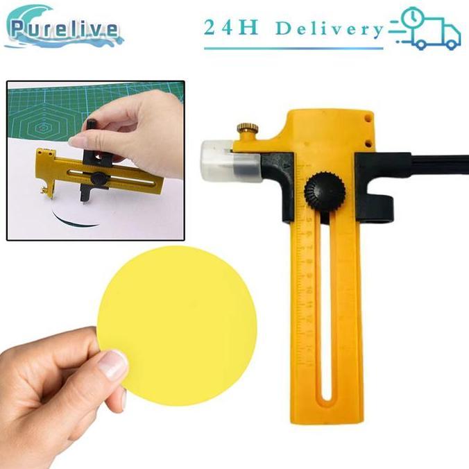 Ready Circle Compass Rotary Cutter 2-15cm Compass Cutter Pemotong Lingkaran Kertas