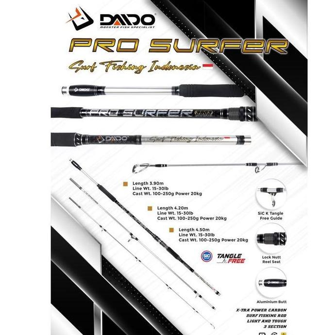 JORAN DAIDO SAMBUNG 3 PRO SURFER CARBON UKURAN 390 420 450 - JORAN PANCING
