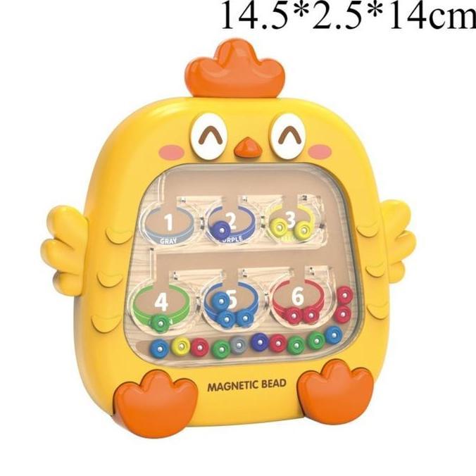 VIRYEOU Mainan Magnetik Papan Gambar Papan Catur Magnetik Papan Magnet Beads Sorting Number Drawing 