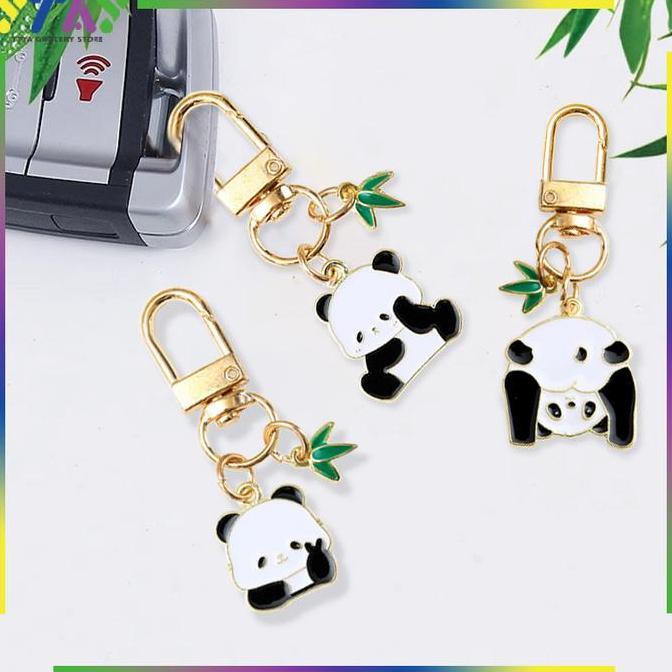 TENNIME Gantungan Kunci Panda Lucu Gantungan Tas Panda Lucu Lovely China Panda Mobil Keychain