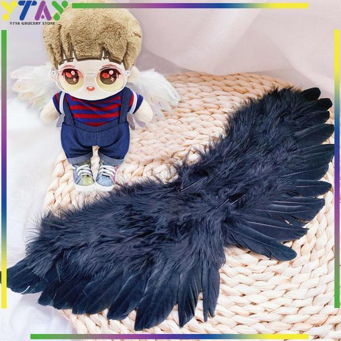 TENNIME Sayap Peri Labubu Angel Devil Sayap/Wings Boneka Minidoll Devil Wings Peri Sayap Sayap Bidad