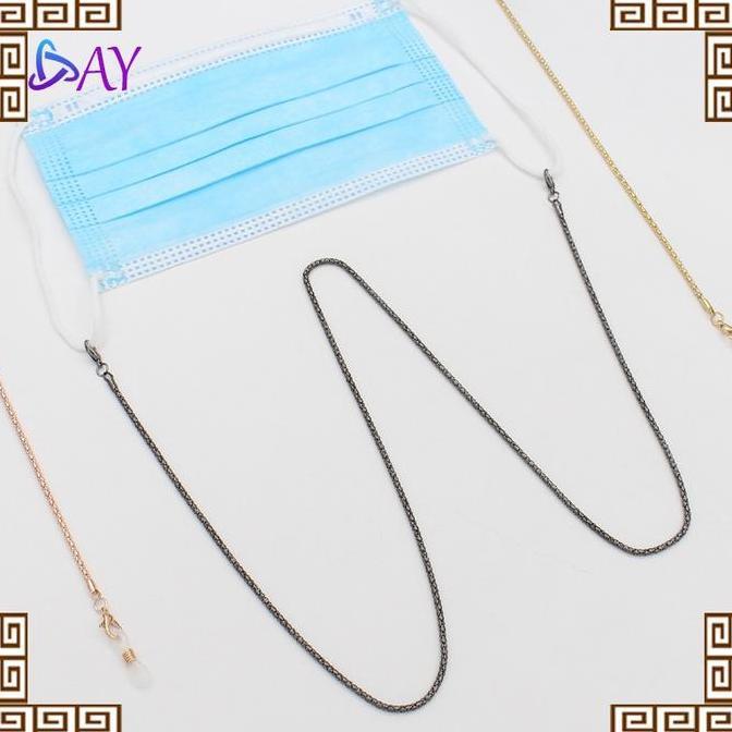 JARAGGE Rantai Kacamata Premium Stainless Steel Tali Anti Slip untuk Kacamata & Masker Unisex Pria W