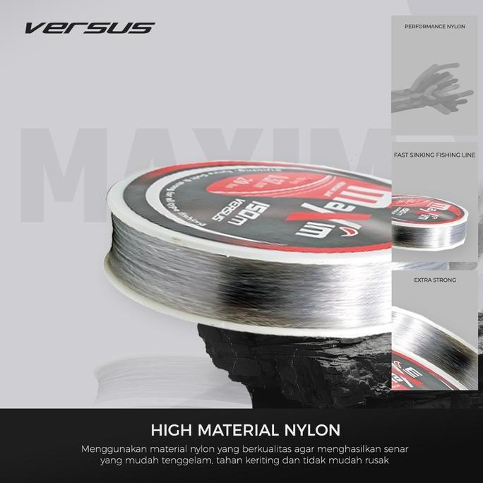 Senar Pancing VERSUS Maxim 150M Grey | Speed Sinking | Extra Soft Premium Line