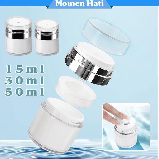 SASCALA Botol Krim Vakum Pot Jar Airless Pump Pot Jar Cream Airless Pump Untuk Lotion Pot Jar Vakum
