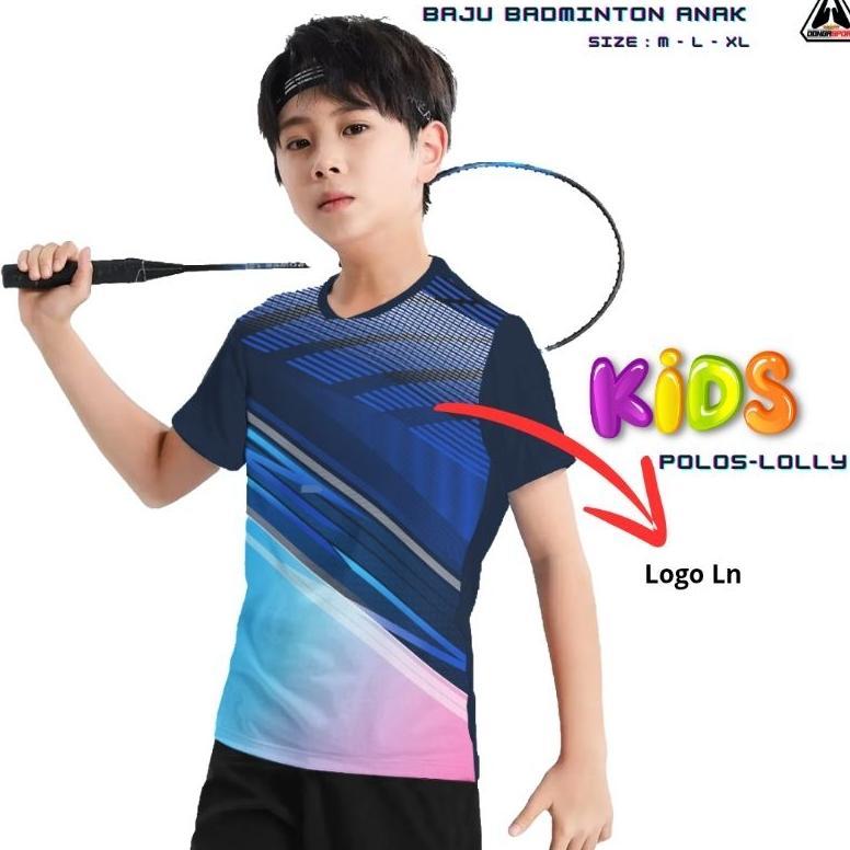SANLOSHOP BAL-01 KIDS BAJU BADMINTON ANAK-ANAK JERSEY BADMINTON ANAK KAOS BULUTANGKIS PRINT ORIGINAL