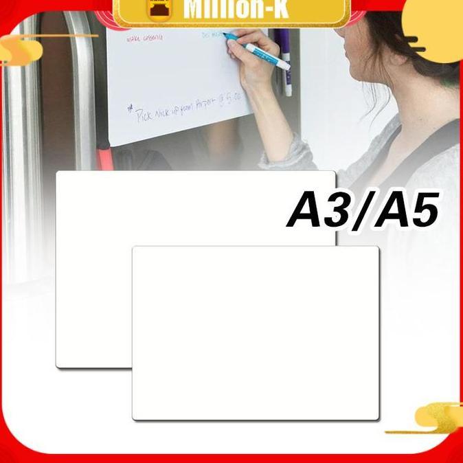 TENNIME A3 A5 Magnetic White Board / Magnet Papan Tulis / Polos Magnet Lembaran PROTOK