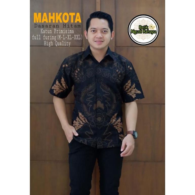 BESTPROMO Batik Pria Lengan PENDEK Reguler Fit Keris Modern Premium Baju Atasan Batik Cowok Original