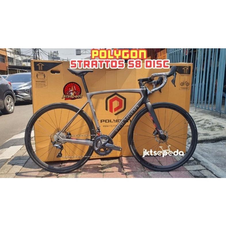 Sepeda Balap Roadbike Polygon Strattos S8 Disc Brake Ready stock