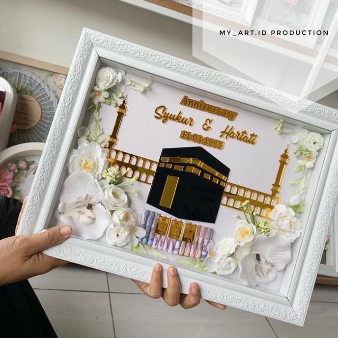 MAHAR PERNIKAHAN BENTUK KABAH / BINGKAI MAHAR HIASAN MAHAR NIKAH DESAIN KABAH Kado DS