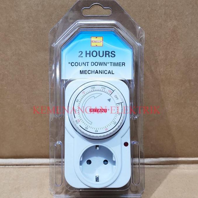 KITANI STOP KONTAK TIMER 2 JAM ANALOG / ALAT PENGATUR WAKTU MANUAL