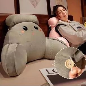 Bantal Boneka Sandaran Pinggang Karakter Lucu | Bantal Sofa & Mobil | Bantal Tidur Anak Dewasa