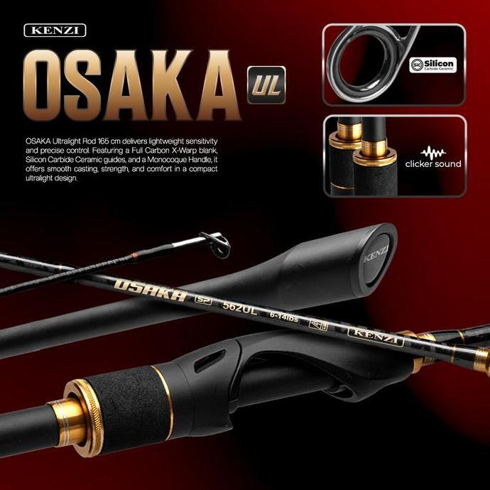 Joran Osaka 562 Ul | Sic Guide Anti Korosi | Full Carbon X-Wrap | Solid Carbon | 2-6Lbs 4-10Lbs 6-14
