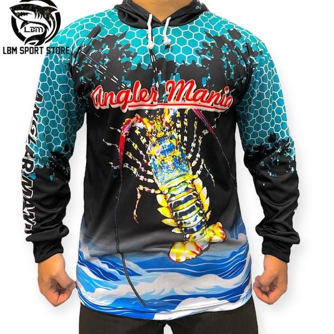 Jersey Mancing Udang Lobster Kaos Udang Laut Lengan Panjang Allshop