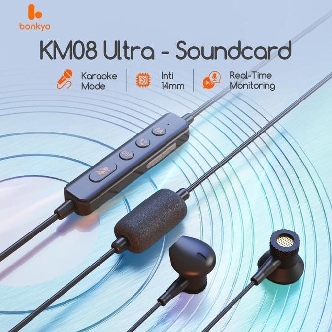 iqorida22 - bonkyo km08ultra soundcard headphone karaoke bluetooth 5.3 reverb real-time voice change