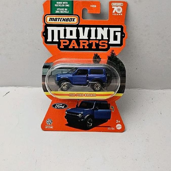 ORIGINAL MATCHBOX MOVING PARTS 2021 FORD BRONCO BLUE
