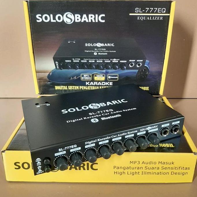 PARAMETRIK BLUETOOTH EQUALIZER AUDIO MOBIL PRE AMP KAROKE PARAMETRIK SOLOBARIC SL 777 EQ BLUETOOTH