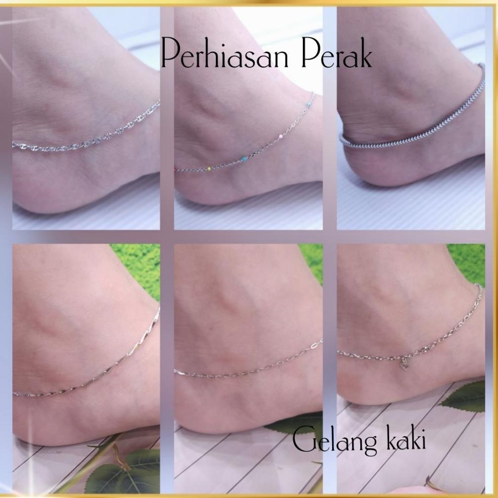 NEW GELANG KAKI WANITA/PERAK ASLI 925 LAPIS MAS ASLI [terbaik][terlaris]