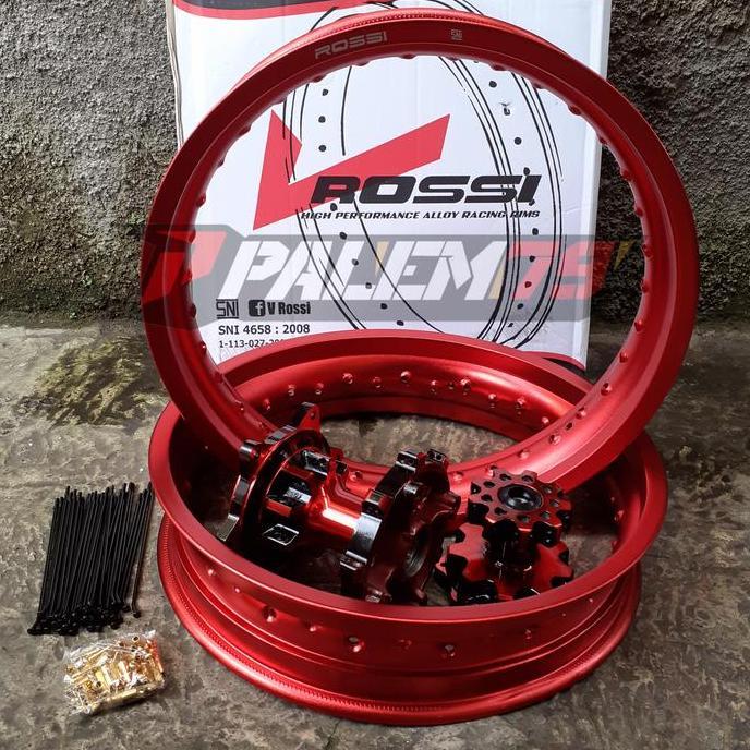 Ready Velgset Merah Supermoto CRF 150 L Velg Velk Tromol Red Black CRF150 murah