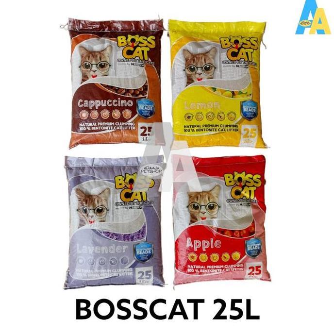 BOSS CAT 25 Liter Pasir Kucing Cat Littre Pasir Gumpal Wangi