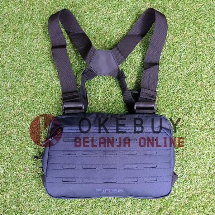 Eiger Tas Dada Maveric 2 910005731 Chest Bag 1L Navy Slingbag Pria dengan Kompartemen Utama dan Orga