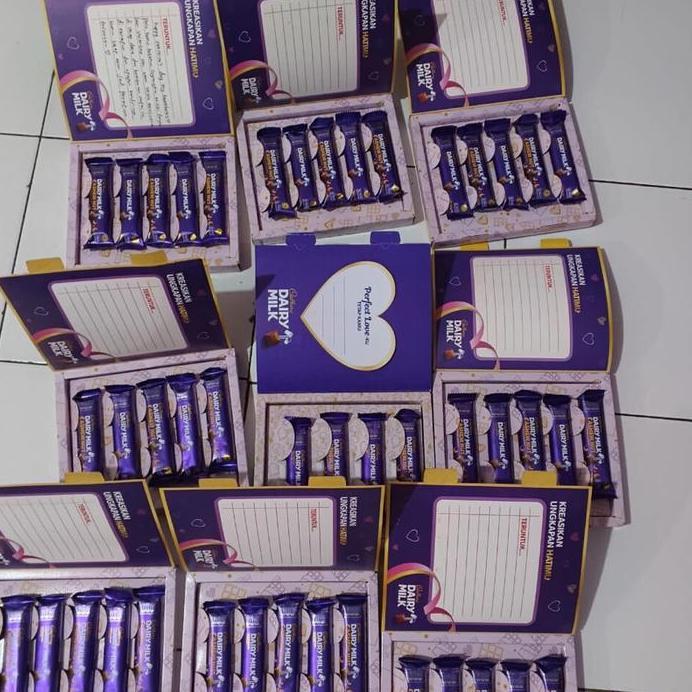 Gift box coklat cadbury dairy milk 22gr/pcs Susu Chocolate Camilan