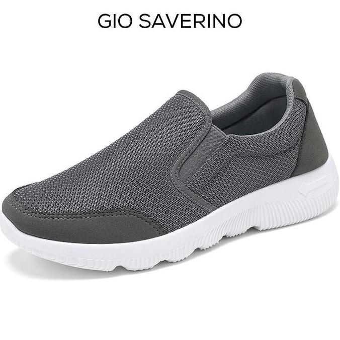 Sepatu Pria Gio Saverino Slip On Sneakers Tanpa Tali Pria