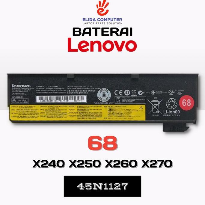 TERBARU - Baterai Lenovo ThinkPad X240 X250 X260 X270 T440 T450 T460 T470 68