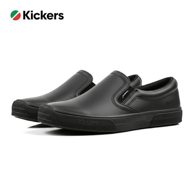 SEPATU KICKERS MX ONE SLIP ON SLOP HITAM COKLAT TUA TAN CASUAL SANTAI PRIA KERJA SEKOLAH TANPA TALI 