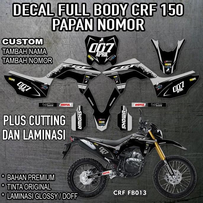 Ready Decal Full Body CRF 150 Papan Nomor