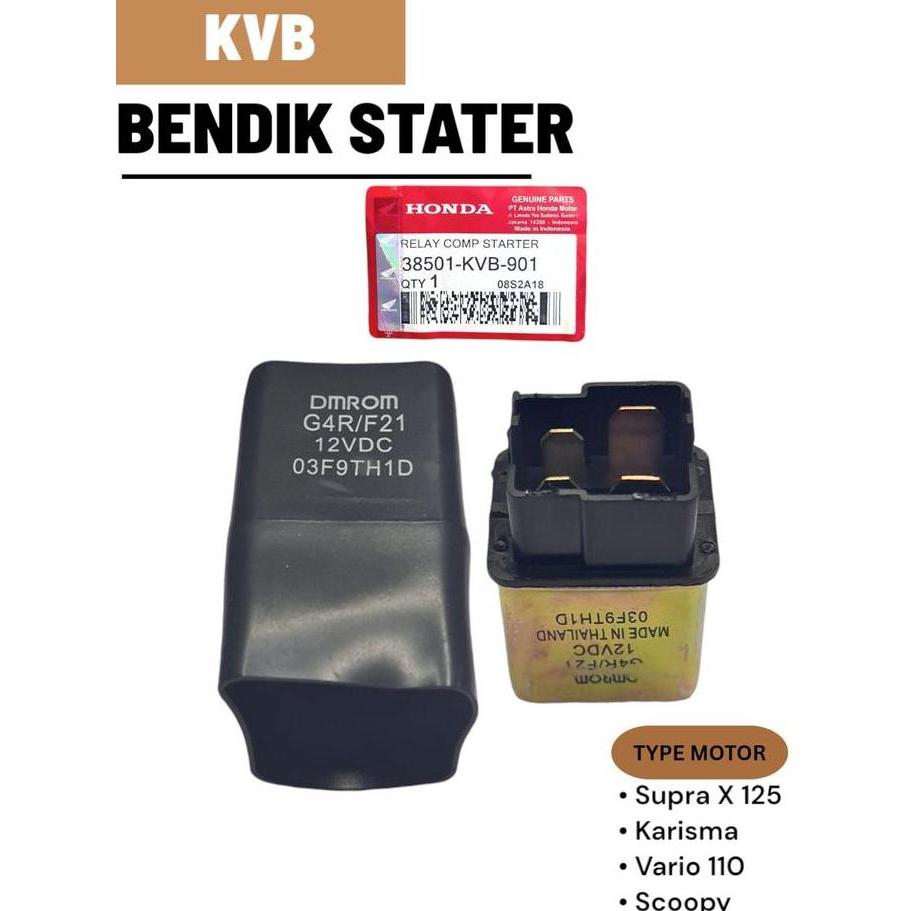Bendik Stater Switch Relay Karisma Vario Supra X 125 KVB Motorcycle Foto Asli