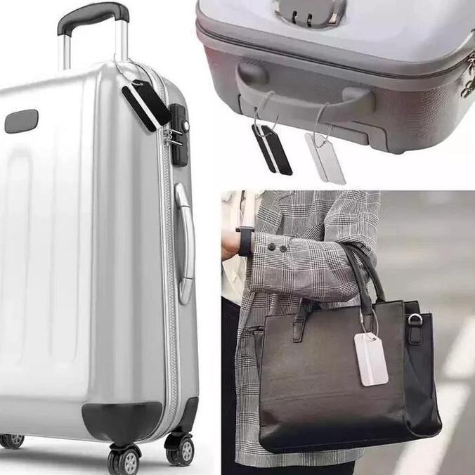 MELAKASA Label Name Tag Koper Bagasi Aluminium Gantungan Identitas Nama Anti Hilang Travel Luggage P