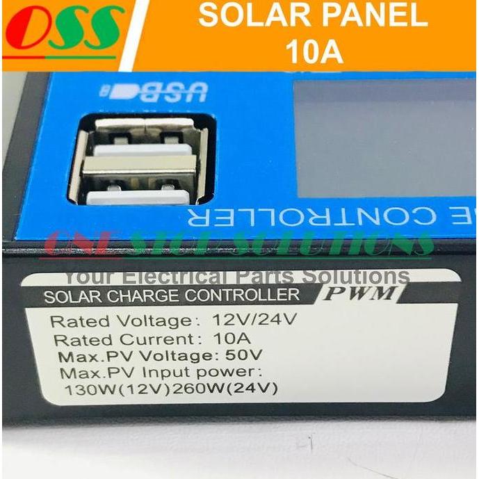 SOLAR PANEL CHARGER CONTROLLER SCC PANEL SURYA 10A 12V 24V