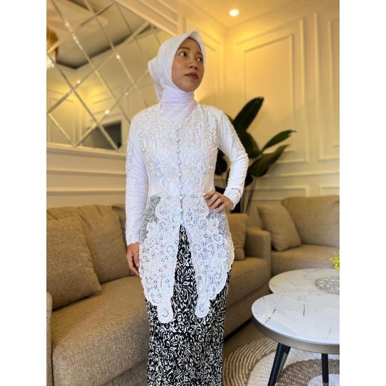 Free Ongkir Kebaya Akad Nikah / Baju Repsesi Pernikahan / Baju Akad Nikah Putih / Kebaya Putih Nikah