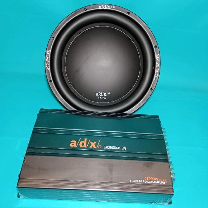 Power ADX Earthaquake 609 4Channel 45000Watt Clas AB & Subwoofer ADX DELTA 12BL 400Watt 12inch