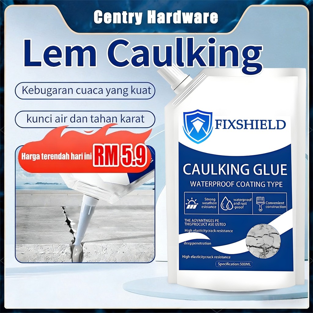 500g Pengisi Lubang Bocor Retak Waterproof Lem Sealer Lem Anti Bocor / Crack Seal Penutup Retak Beto