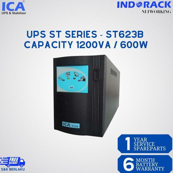 Zena_groupabadi - ICA UPS ST Series Type 1200VA / 600W - ST623B Line Interactvie UPS
